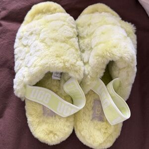 UGG Soft Lime Green-Yellow Slippers